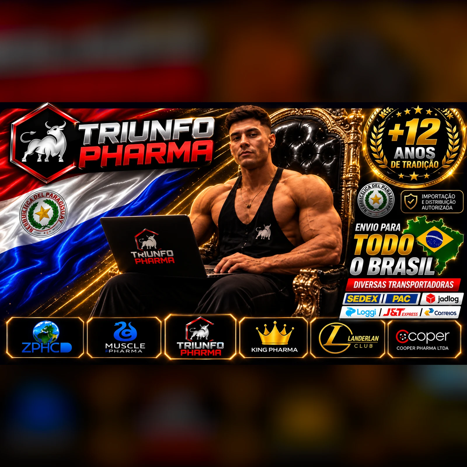 Triunfo Pharma — importação e distribuição autorizada, envio para todo o Brasil com diversas transportadoras